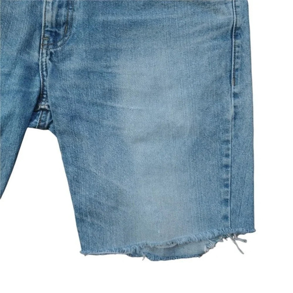 Charles Vogele Denim Jean Cutoffs Light Distressing Comfort Waist Straight  Leg - Picture 6 of 9